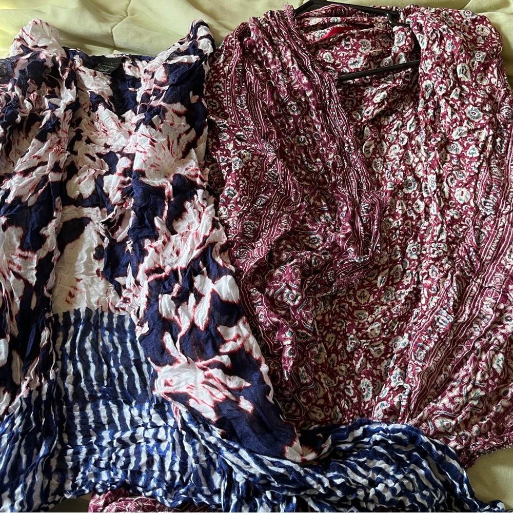 Two cover-ups/shawls